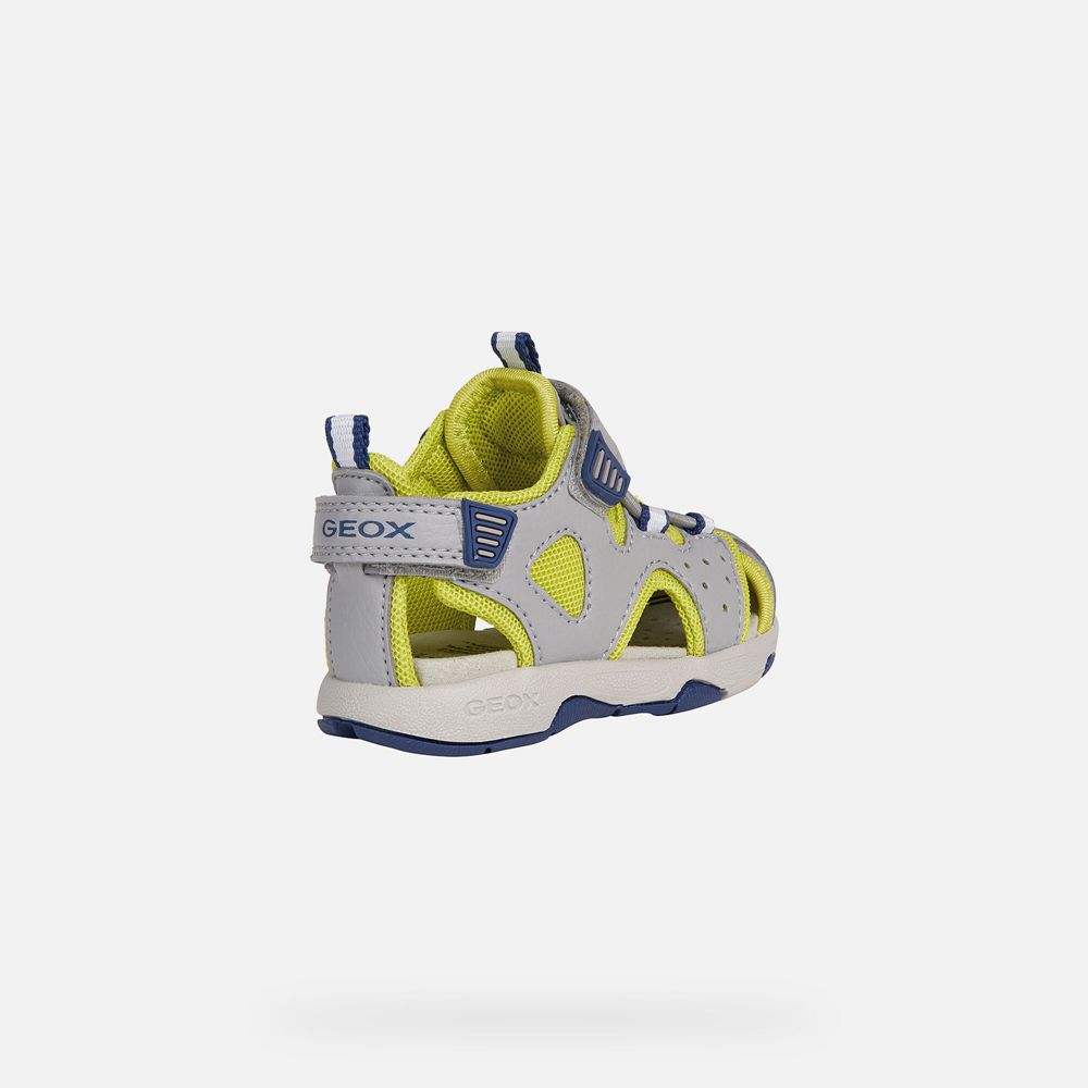 Geox Bebek Sandalet Gri/Yeşil - Multy Boy - SAW-570238